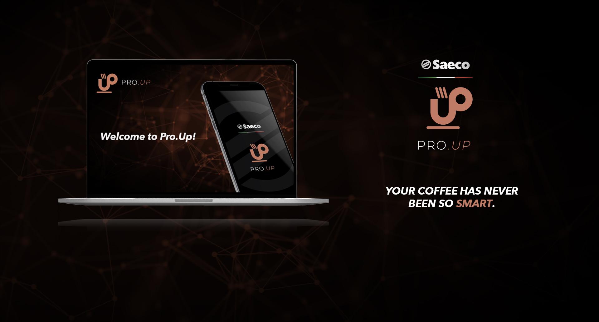 Saeco Pro.Up giúp kết nối máy pha cà phê thông minh Saeco Magic và Saeco Royal với điện thoại